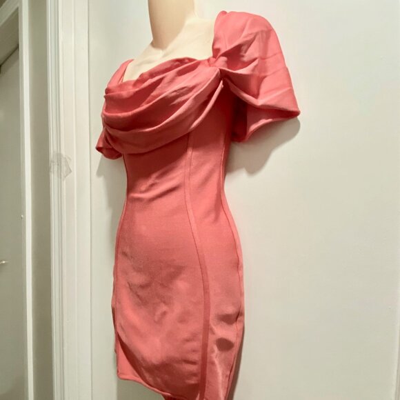 3) Revenge Bandage Fairy Coquette Girly Draped Wedding Bodycon Mini Dress XS/S - Picture 6 of 10